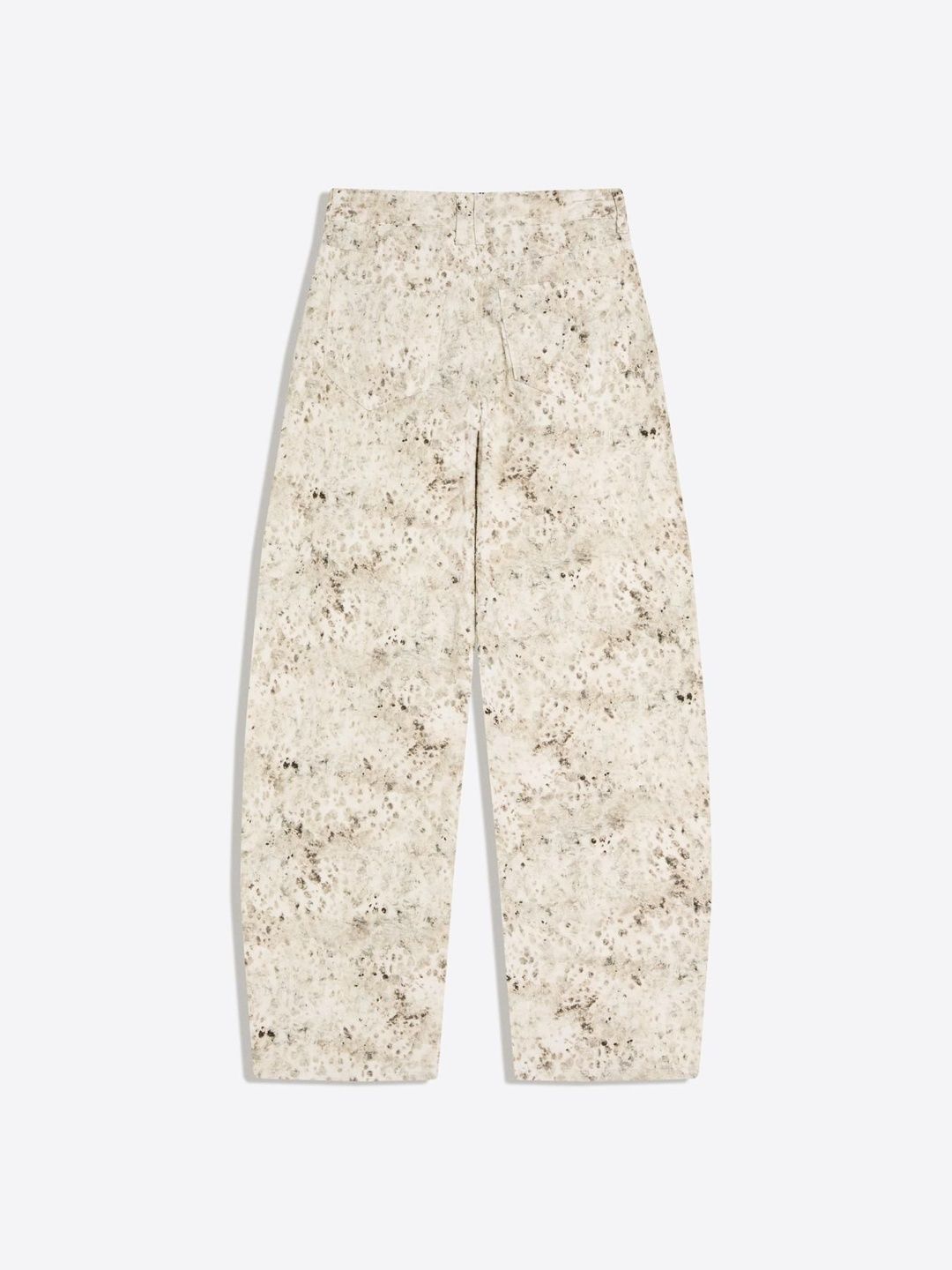 Low-rise baggy textured print jeans