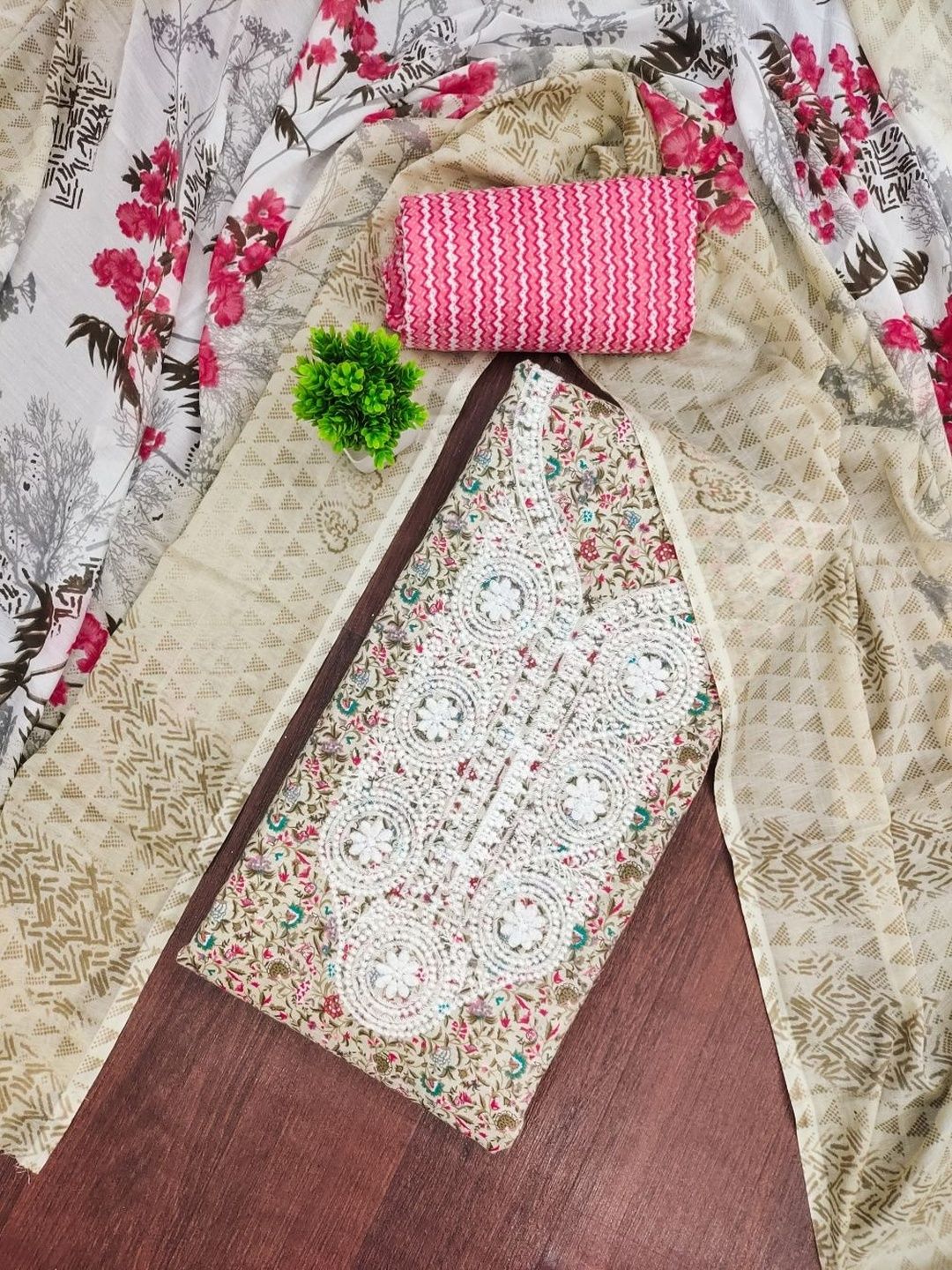 Dhaaga Ghar Printed Pure Cotton Unstitched Dress Material