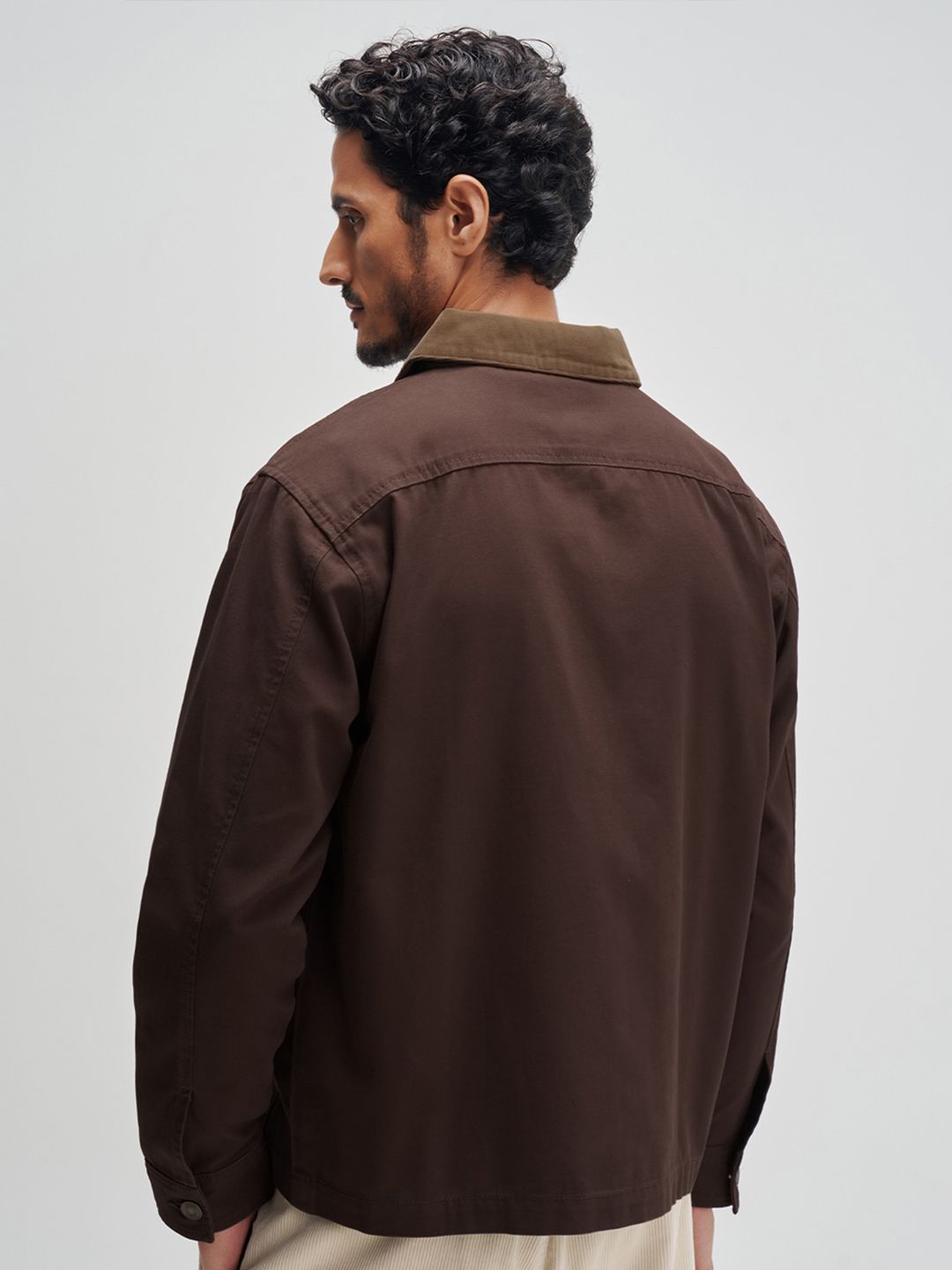 Buy XYXX Men Zip Up Solid Canvas Cotton Boxy Fit Jacket - Jackets