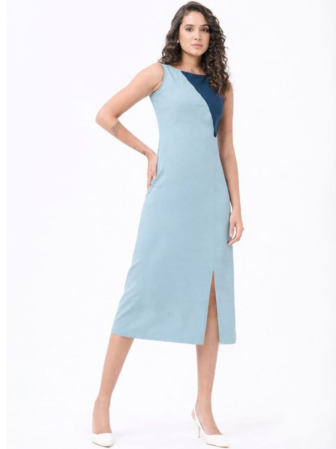 accessories for pale blue dress Cornflower Blue and Melon