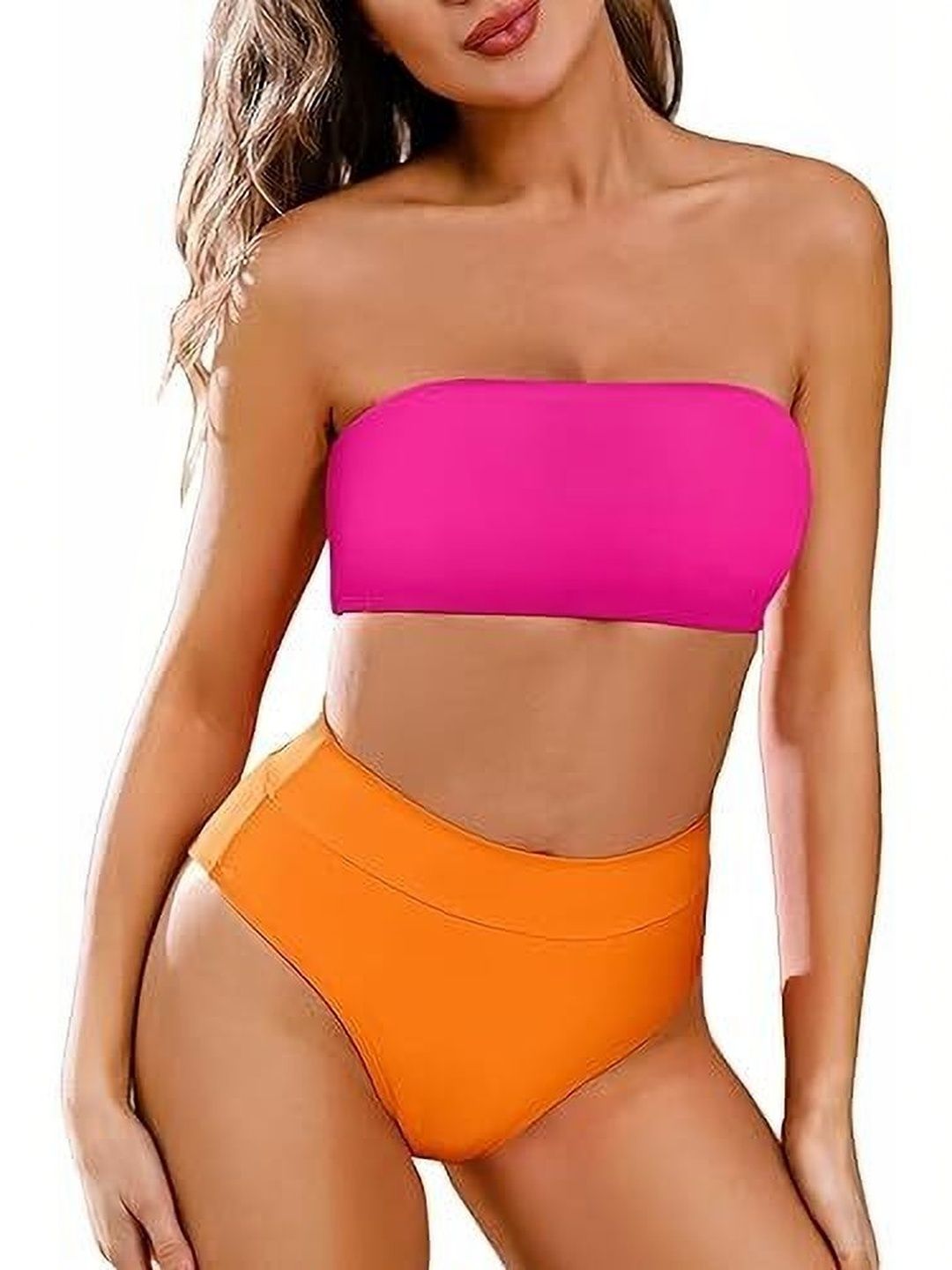 Glam Woeld  Strapless Swim Bikini Set