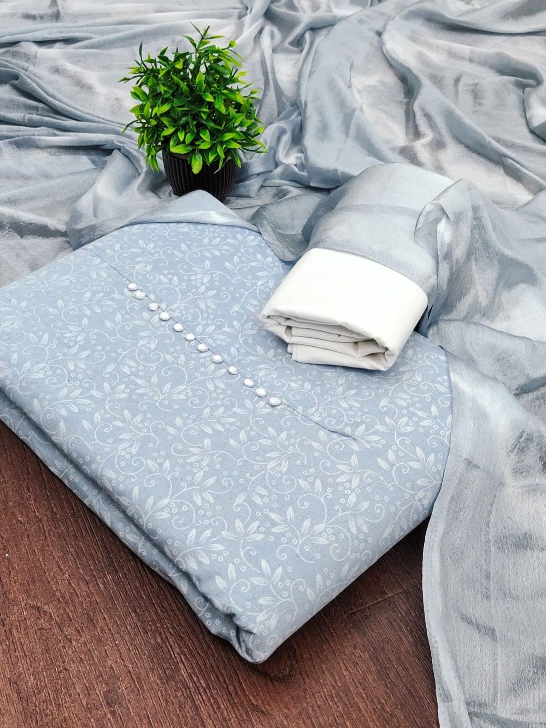 Dhaaga Ghar Printed Pure Cotton Unstitched Dress Material