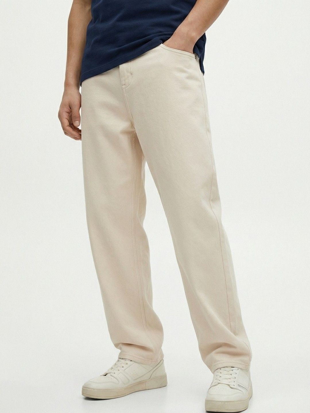 Men Relaxed Fit Mid-Rise Jeans Encrypt Men Classic Relaxed Fit Mid-Rise Stretchable Jeans