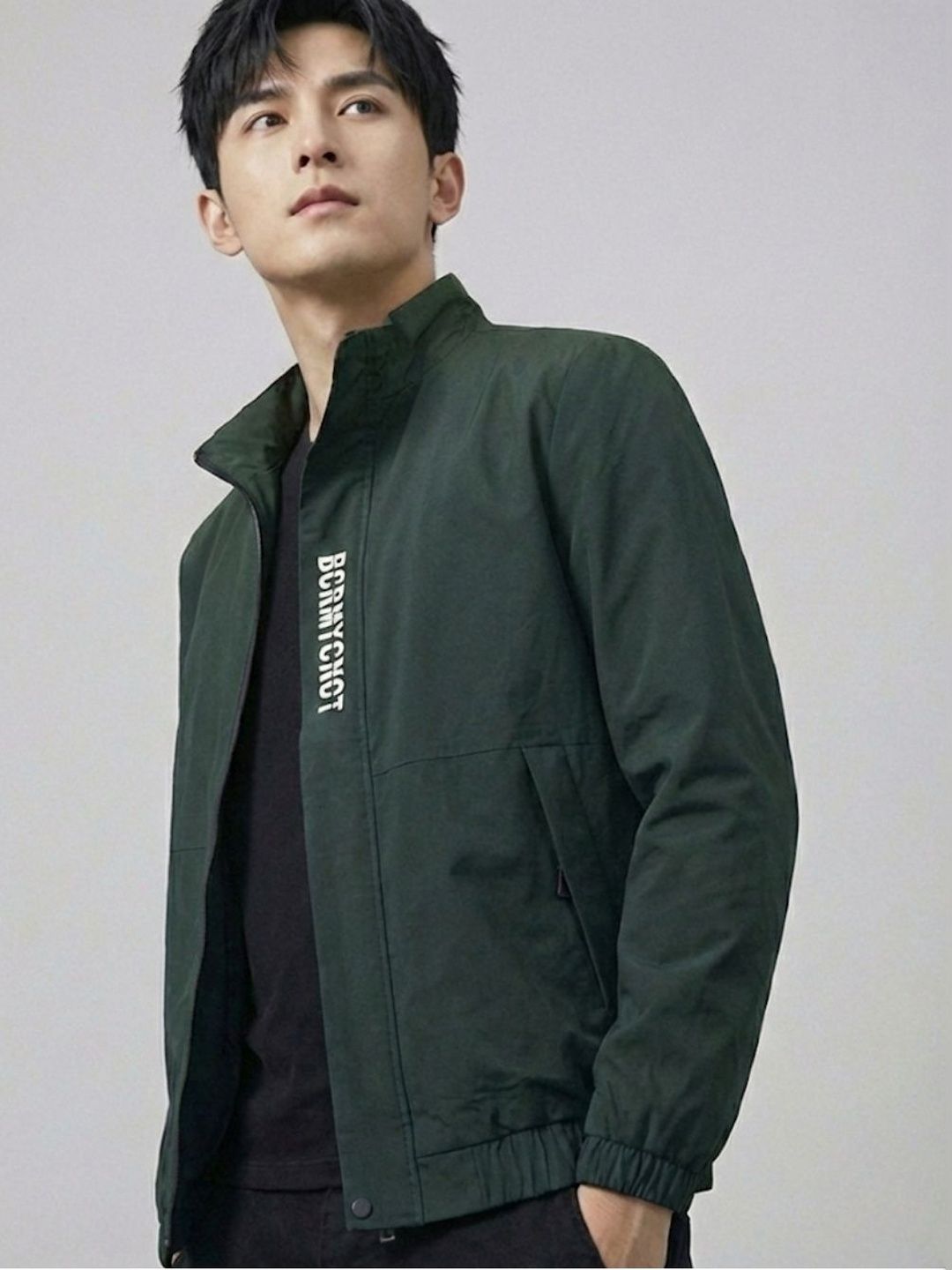 MIA FASHION Men Typography Lightweight Bomber Jacket