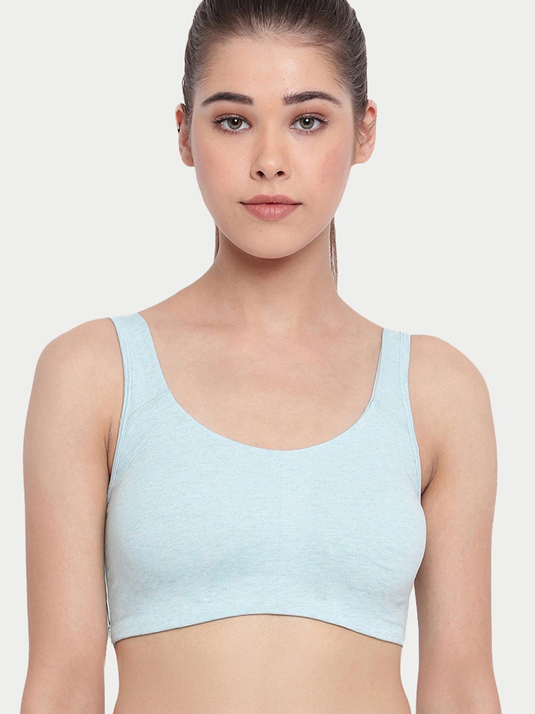 Enamor Non-Padded Wirefree & High Coverage Low Impact Sports Bra Sb06