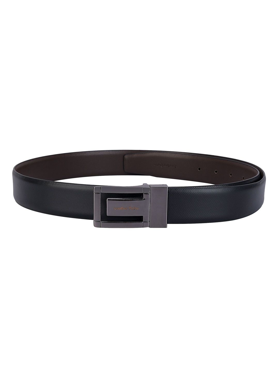 Leather Patta Men Textured Leather Reversible Formal Belt