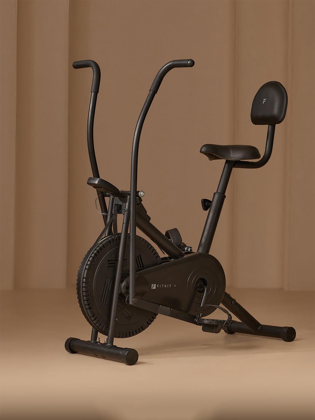 FITKIT FITKIT 2-in-1 Air Bike Moving & Fixed Handles Adjustable Seat Exercise Bike