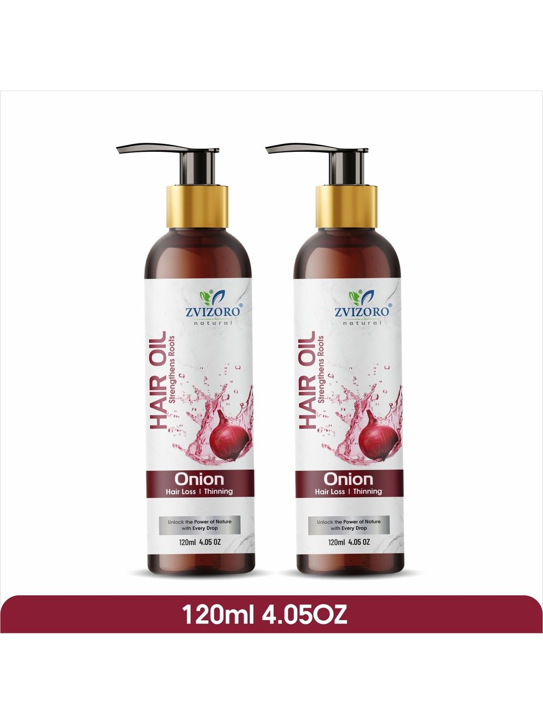ZVIZORO ZVIZORO Set Of 2 Onion Hair Oil - 120 ml Each