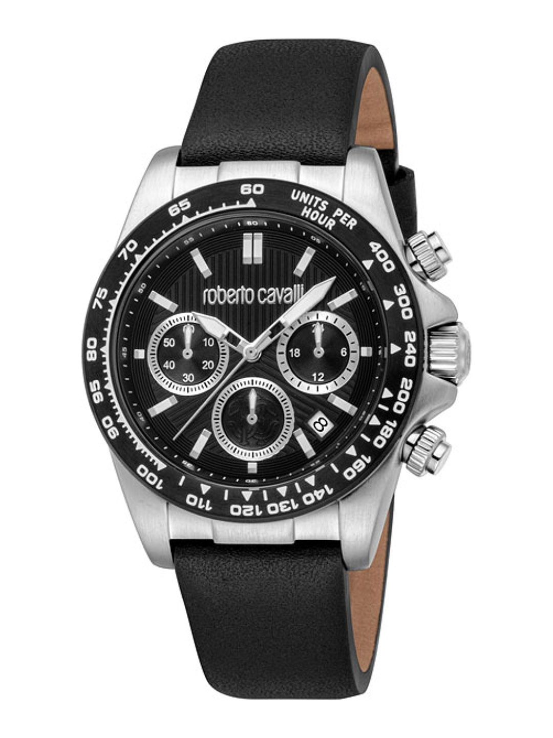 Buy Roberto Cavalli Men Dial & Leather Straps Analogue Watch