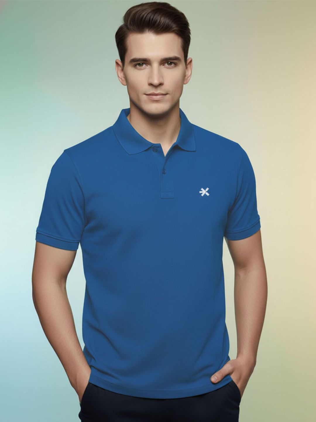 HRX by Hrithik Roshan Men Brand Logo Polo Collar T-shirt
