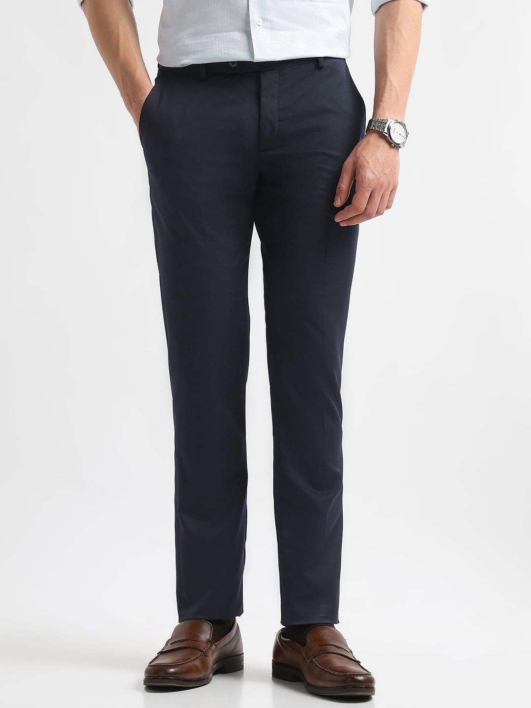Arrow Men Hudson Tailored Fit Formal Trousers