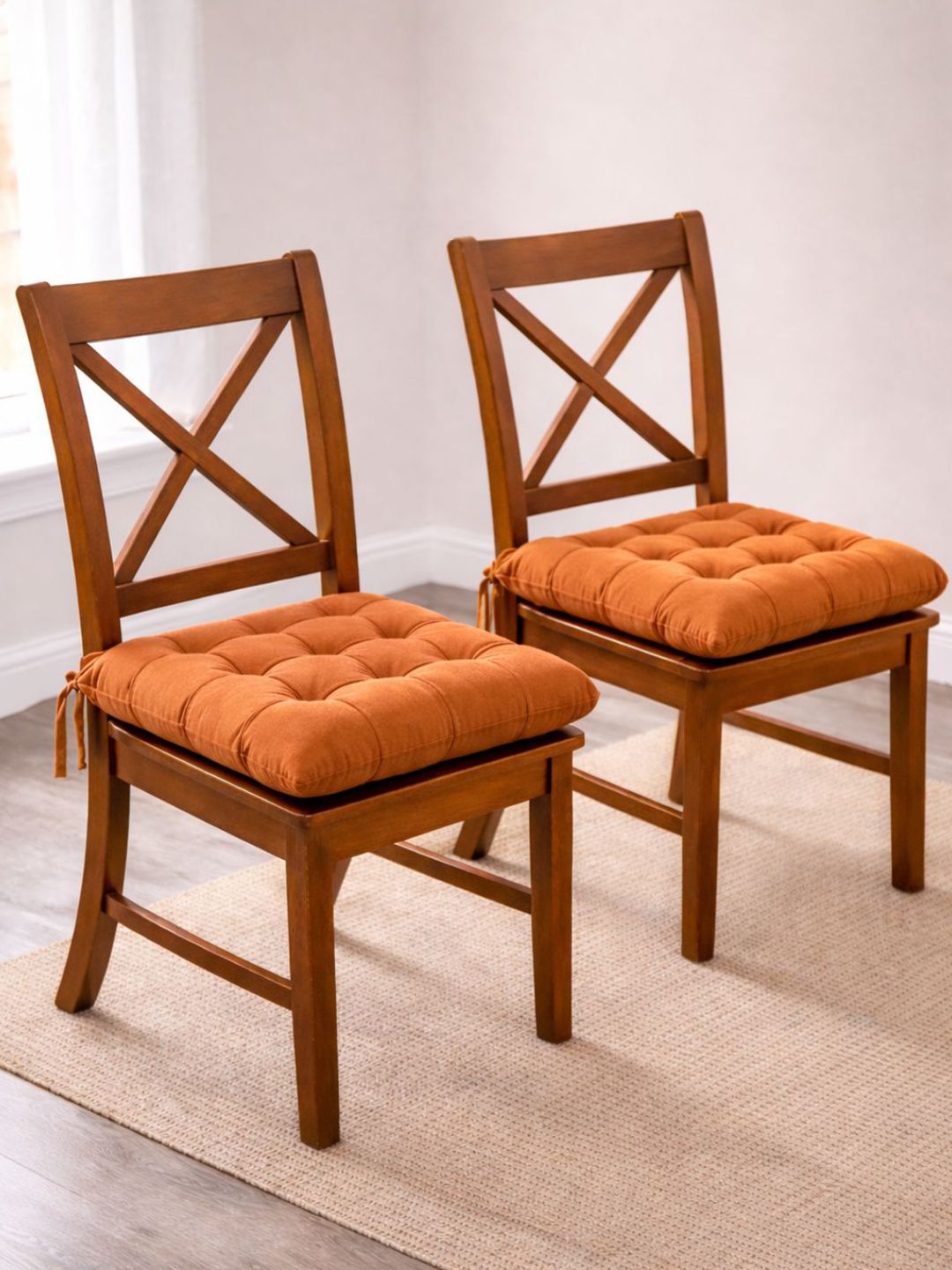 Aura 2-Pcs Quilted Cushion Chair Pads