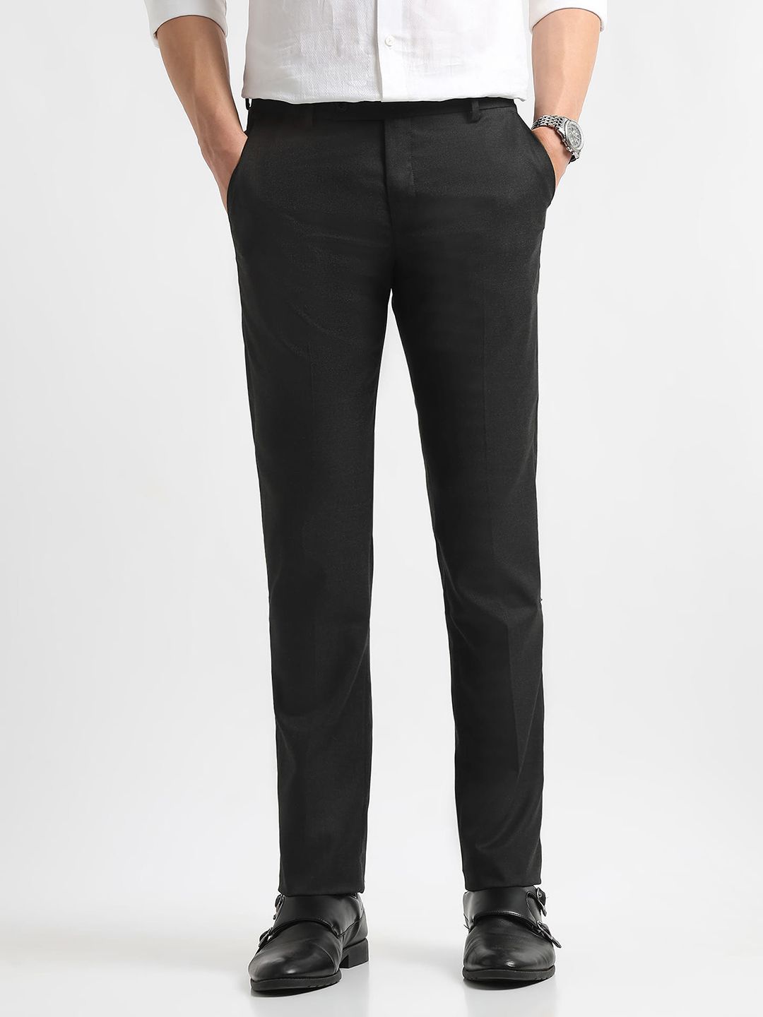 Arrow Men Hudson Tailored Fit Formal Trousers