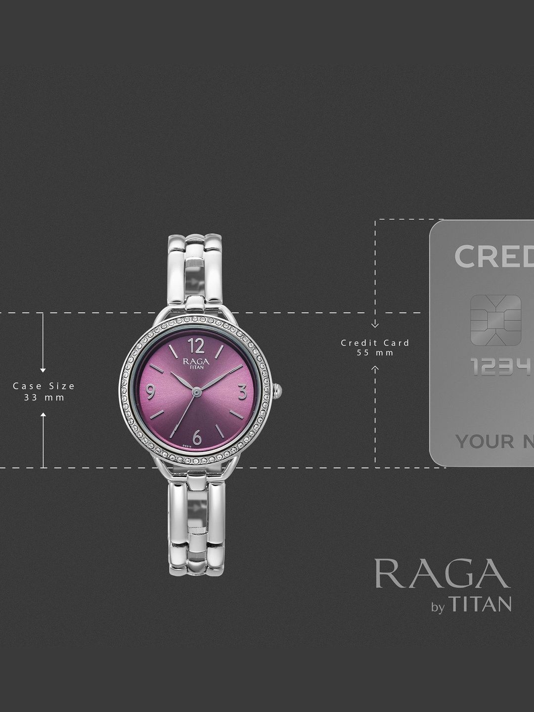 Raga Allure Purple Dial Quartz Analog Watch - 2791SM01