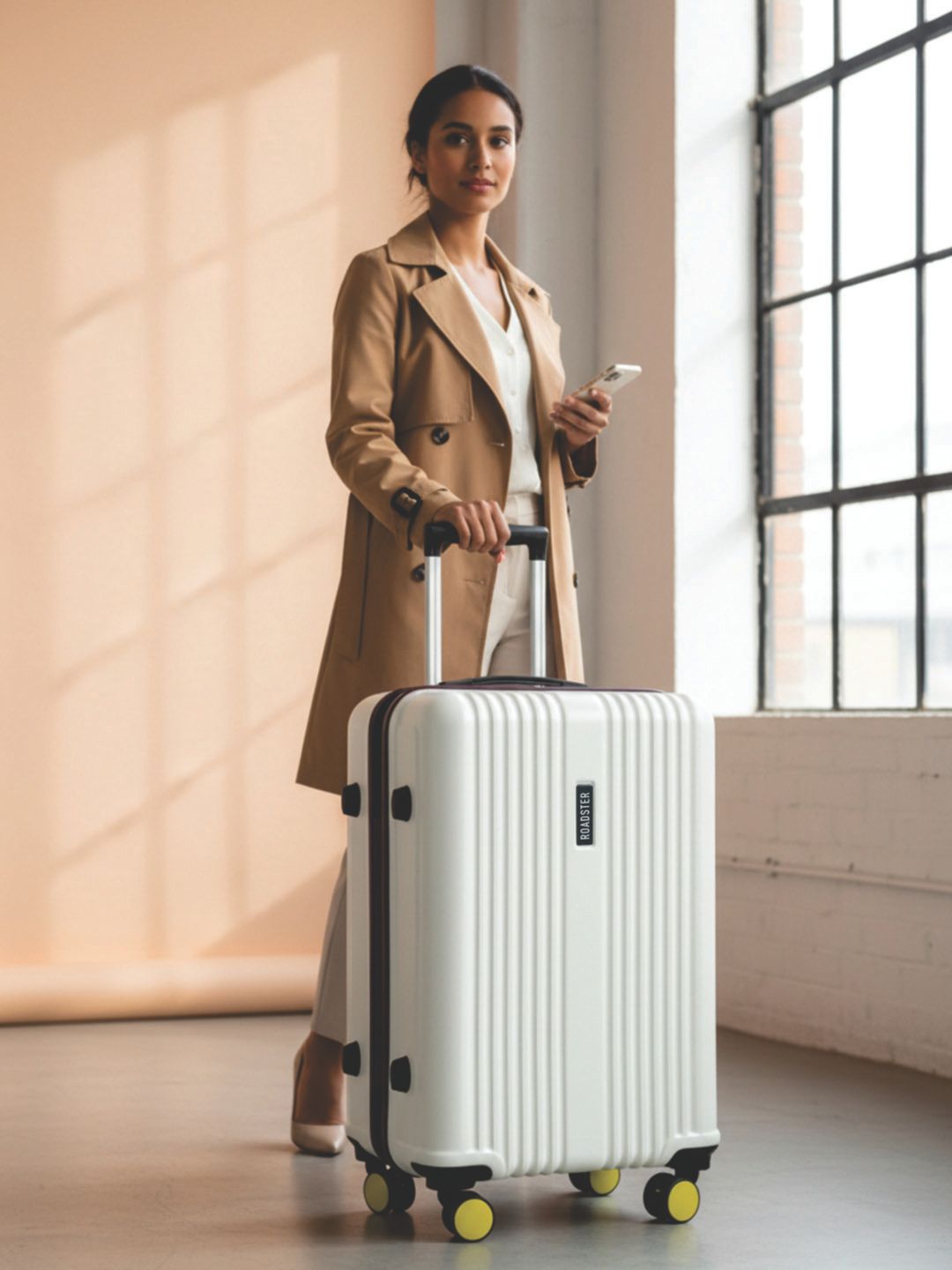 Roadster Hard-Sided Self-Design Large Trolley Suitcase - Volume 91 L