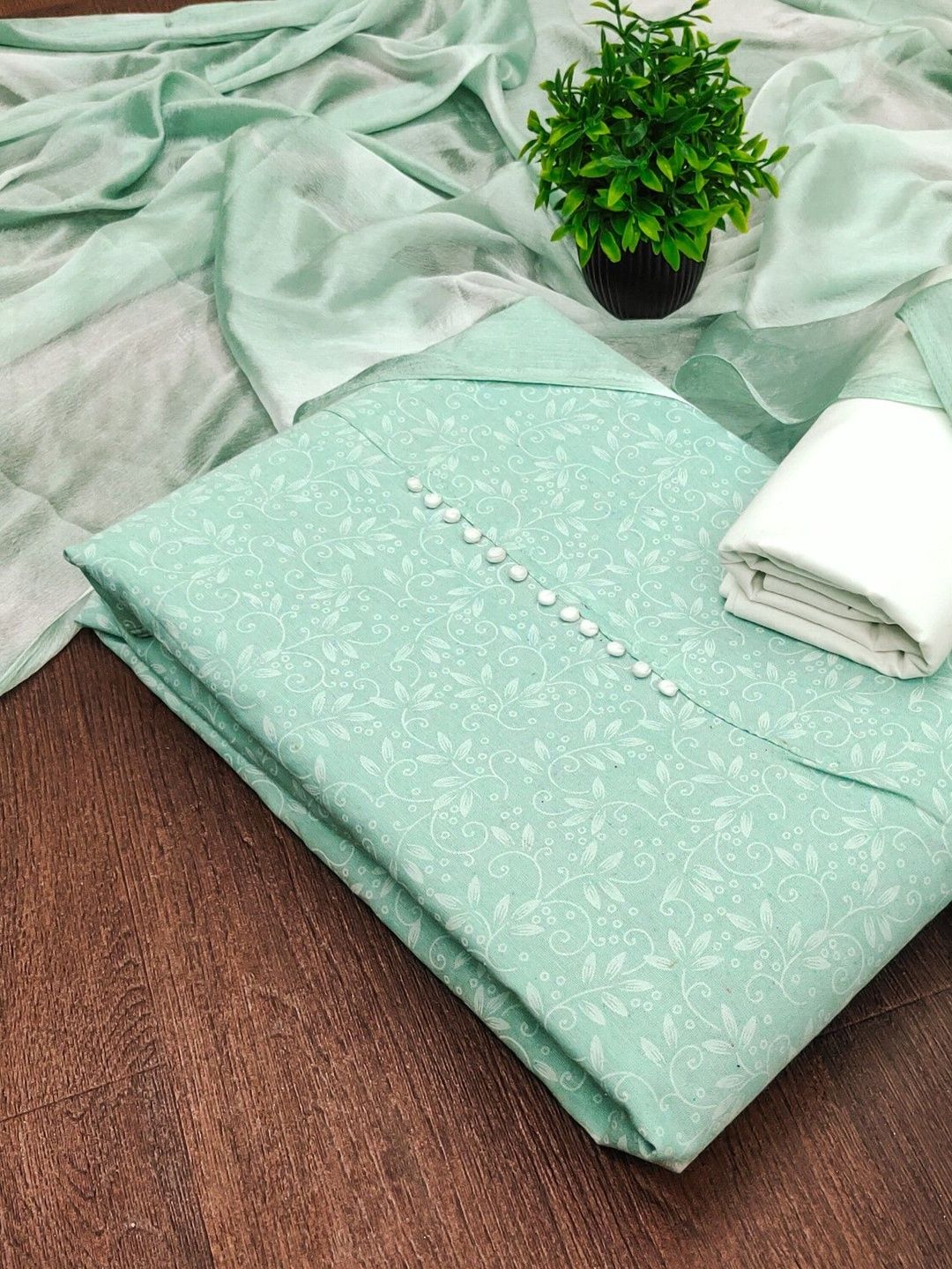 Dhaaga Ghar Printed Pure Cotton Unstitched Dress Material