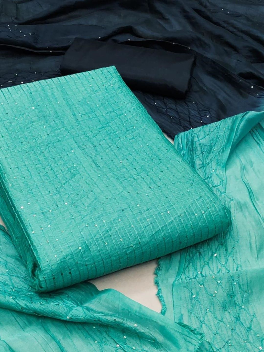 Dhaaga Ghar Embellished Unstitched Dress Material