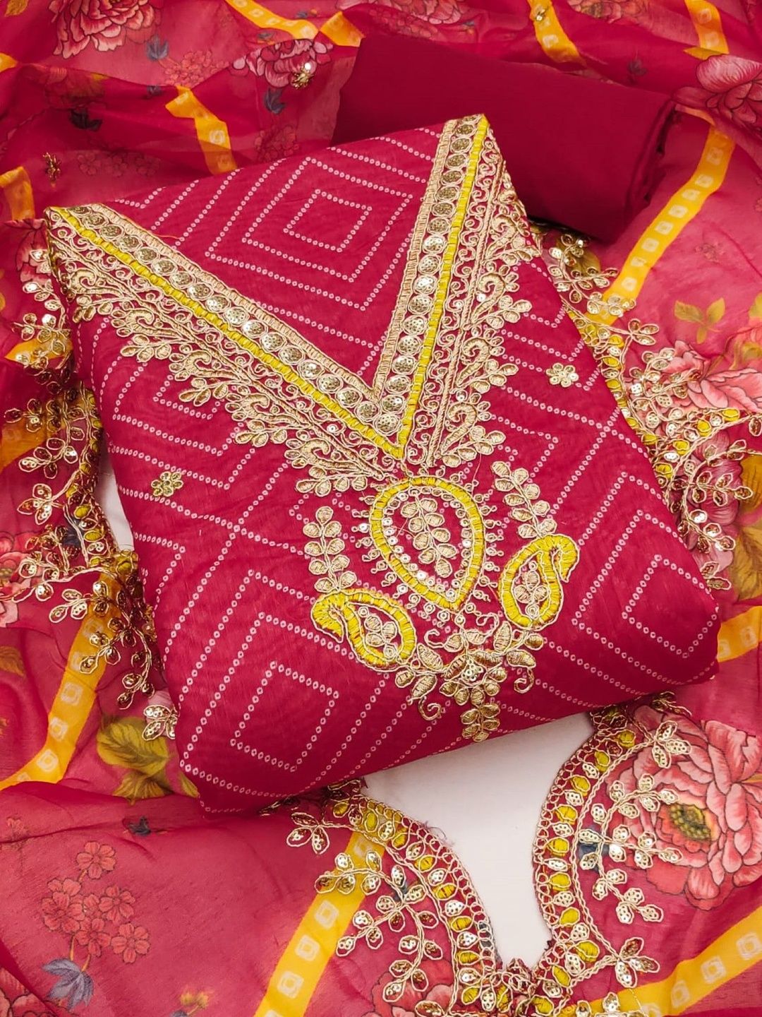 Dhaaga Ghar Printed Unstitched Dress Material