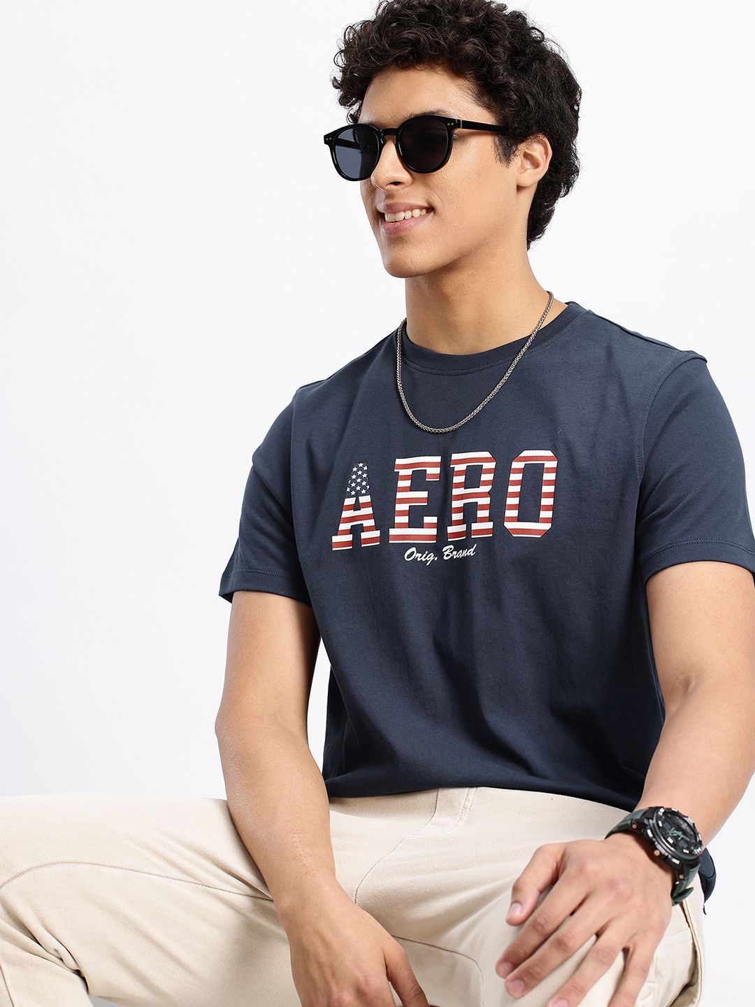 Aeropostale Brand Logo Printed Pure Cotton T-shirt