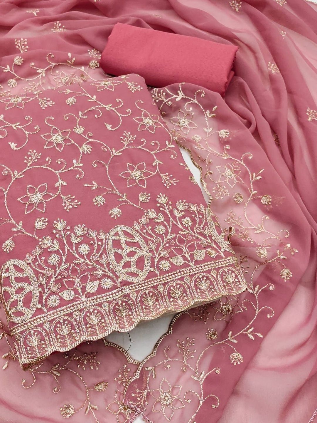 HMP Fashion Embroidered Unstitched Dress Material