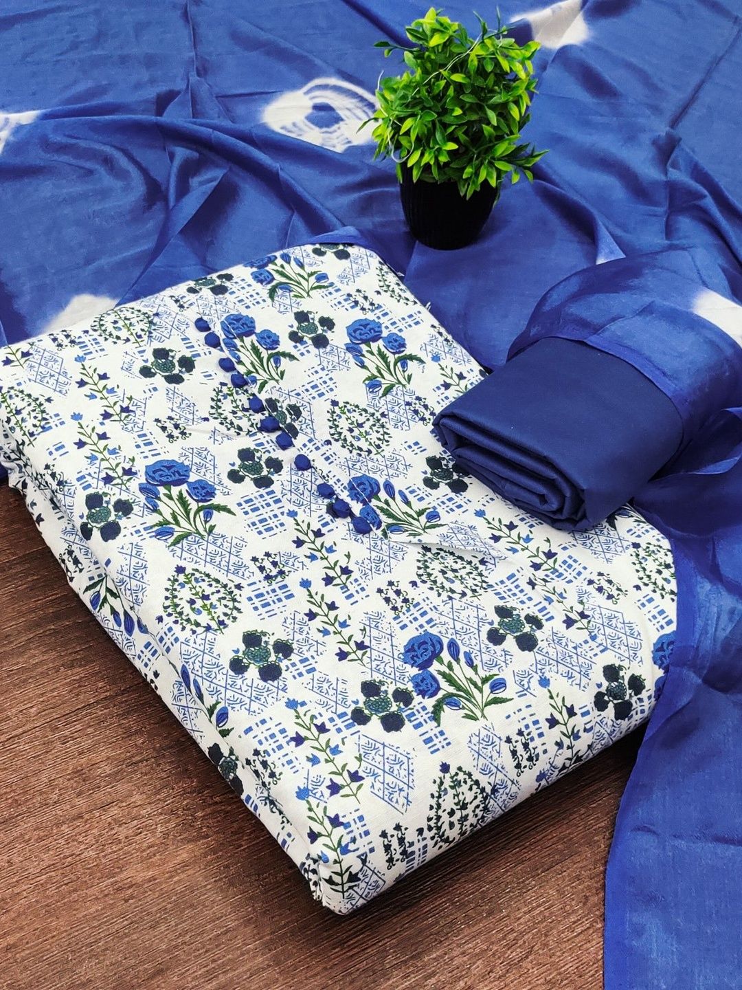 Dhaaga Ghar Printed Pure Cotton Unstitched Dress Material