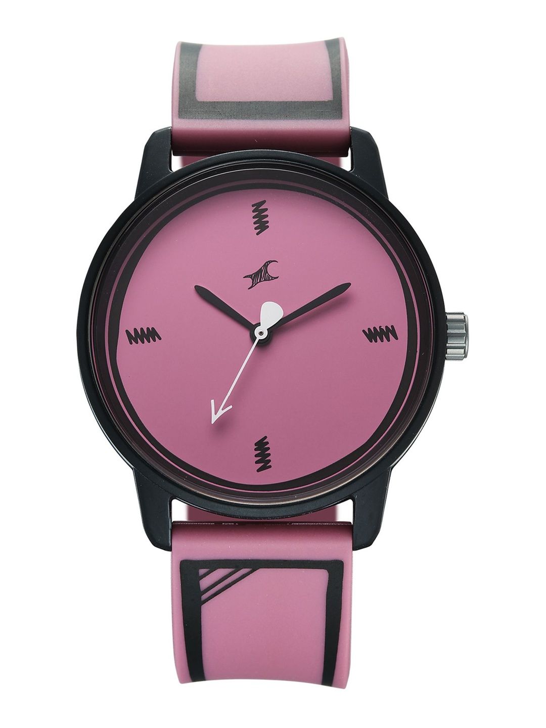 Fastrack Tees Girls Zine Black Dial Quartz Analog Watch - 38145PP06W