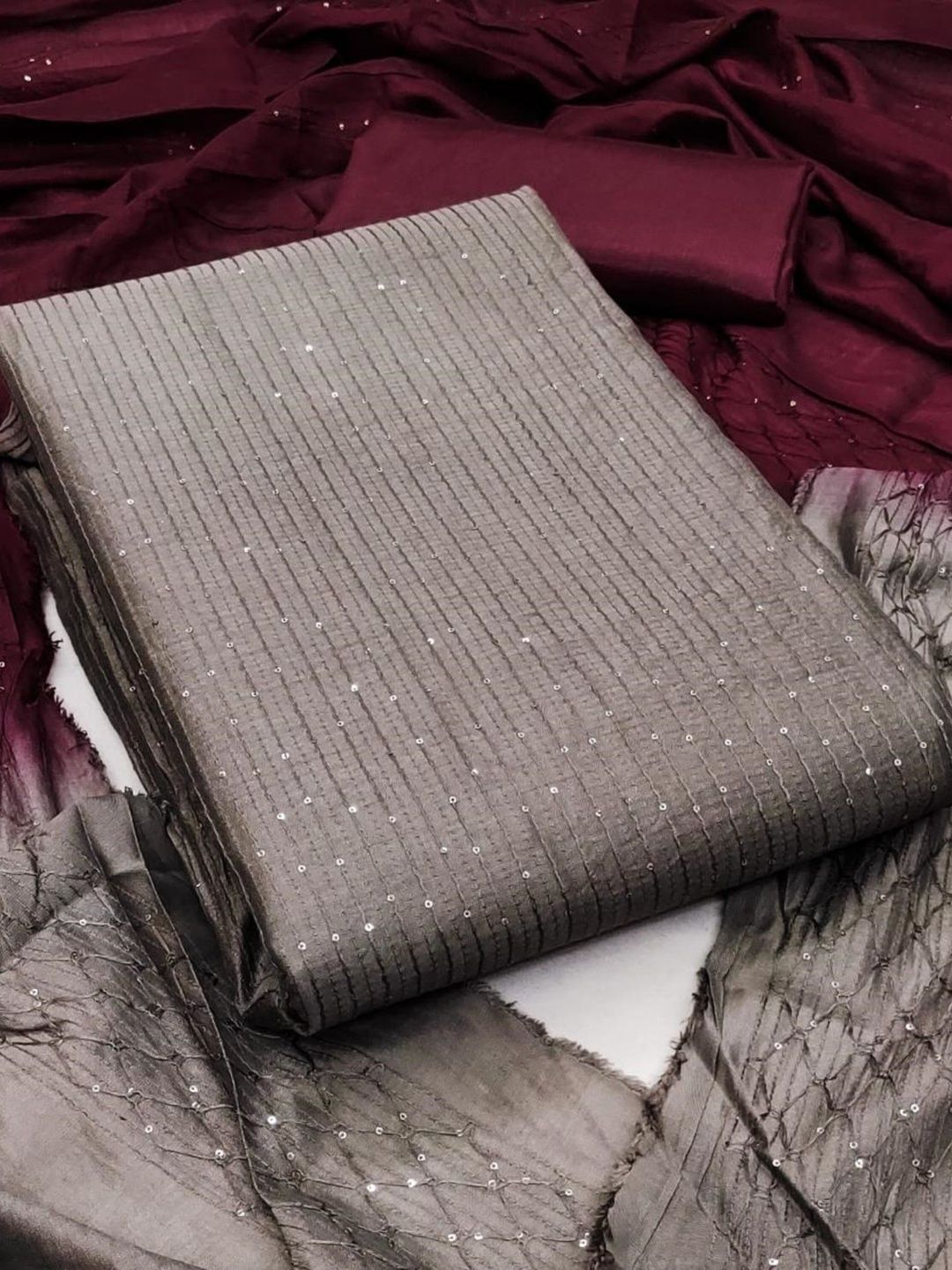 Dhaaga Ghar Embellished Unstitched Dress Material