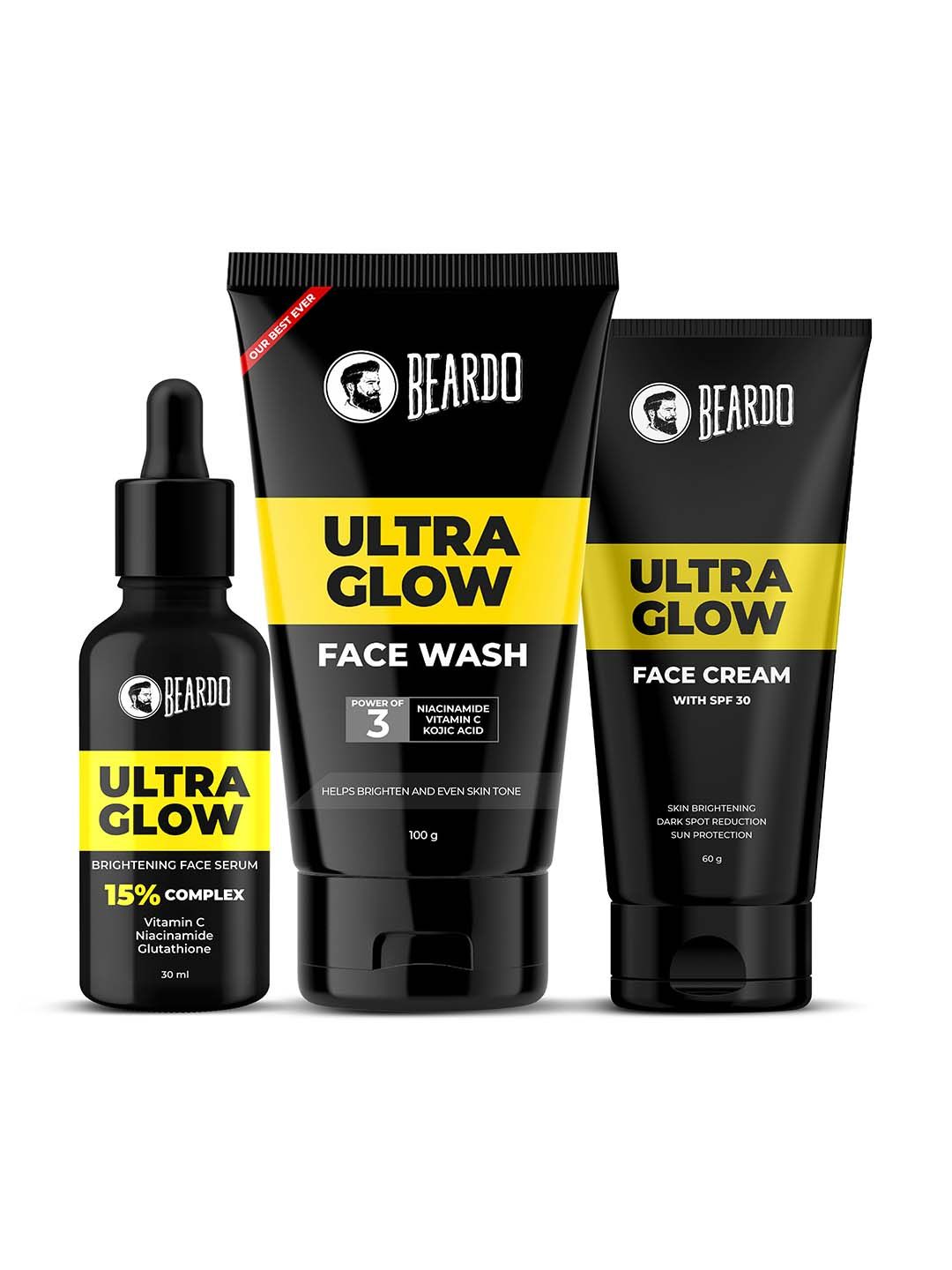 ultra glow glutathione review Buy BEARDO Face Care Trio - Face Serum 30ml + Face Cream 60g + Face Wash 100ml - Skin Care Combo for Men 39977591 Size:10ml / 0.33 fl oz Subtype:Uneven Skin Tone Dr T Medspa