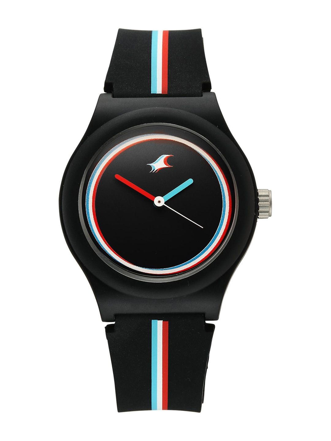 Fastrack Tees Girls Zine Black Dial Quartz Analog Watch - 38037PP24W