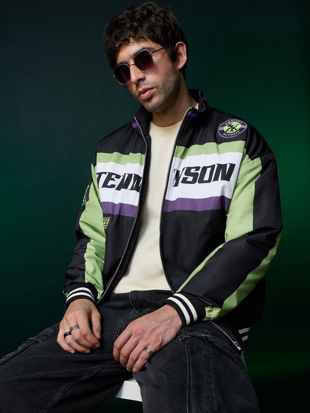 The Souled Store Men Oversized Fit Ben 10 Printed Multi Bomber Jackets