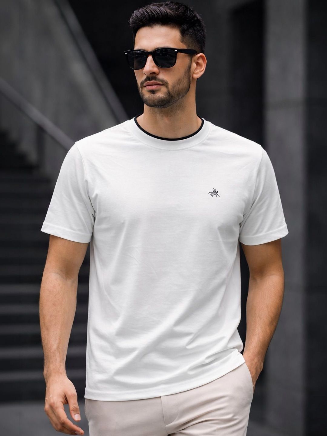 Parcel Yard Men Brand Logo T-shirt