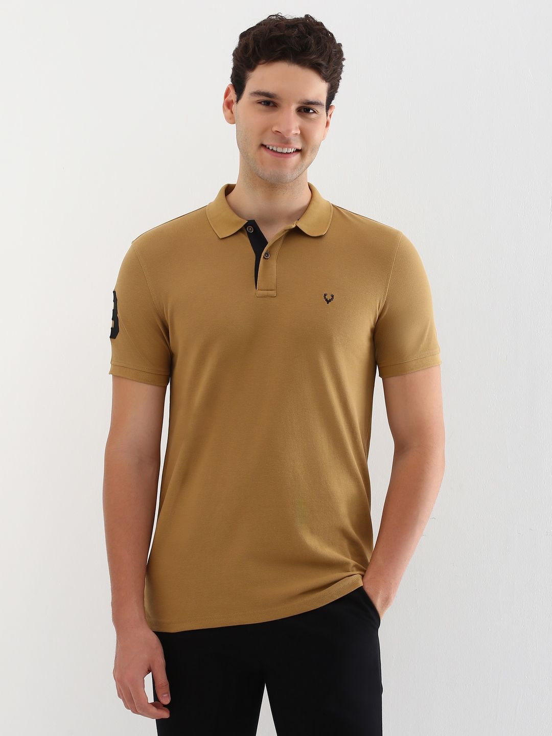 Allen Solly Regular-Fit Brand Logo T-shirt