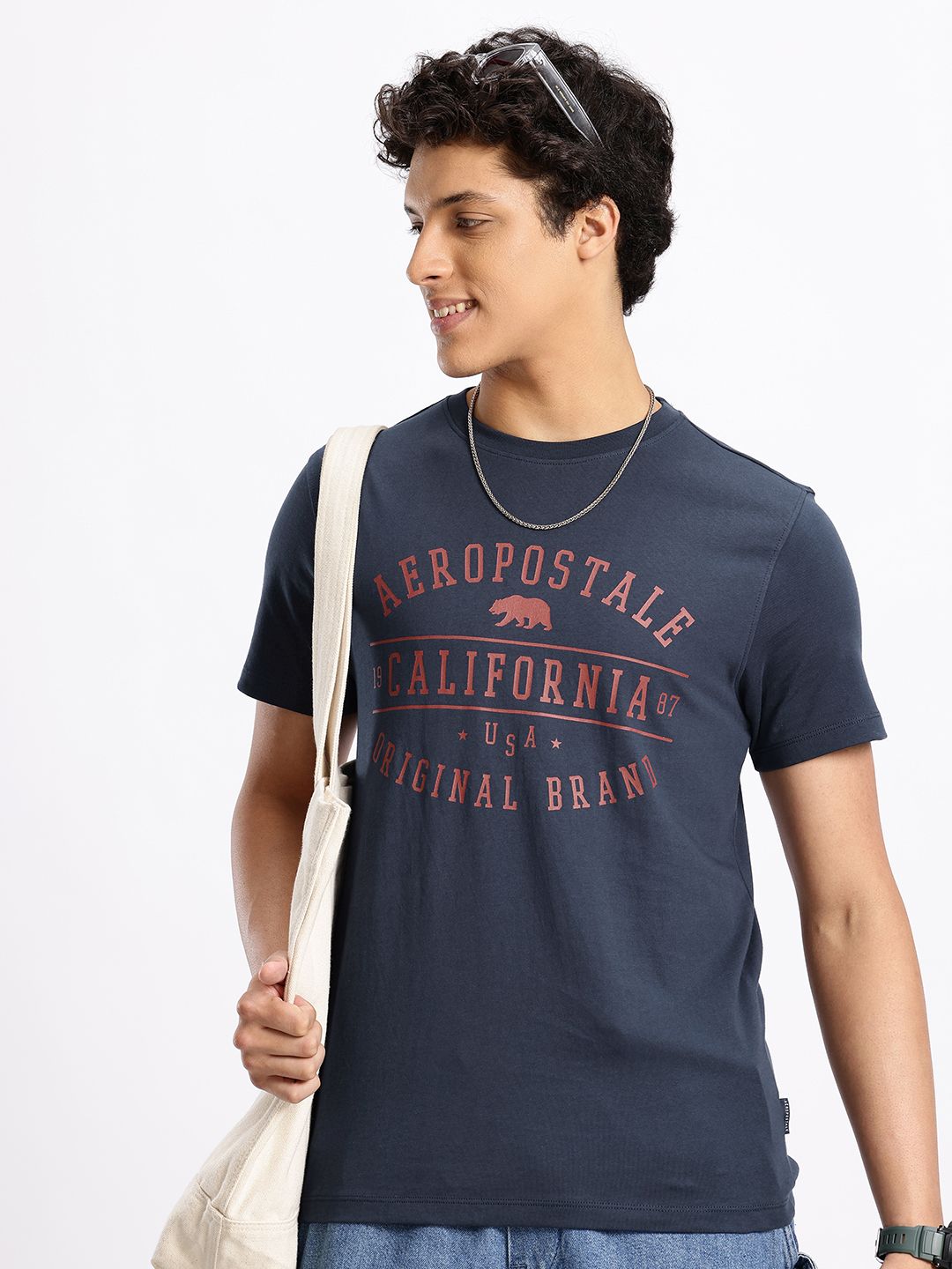 Aeropostale Brand Logo Printed Pure Cotton T-shirt
