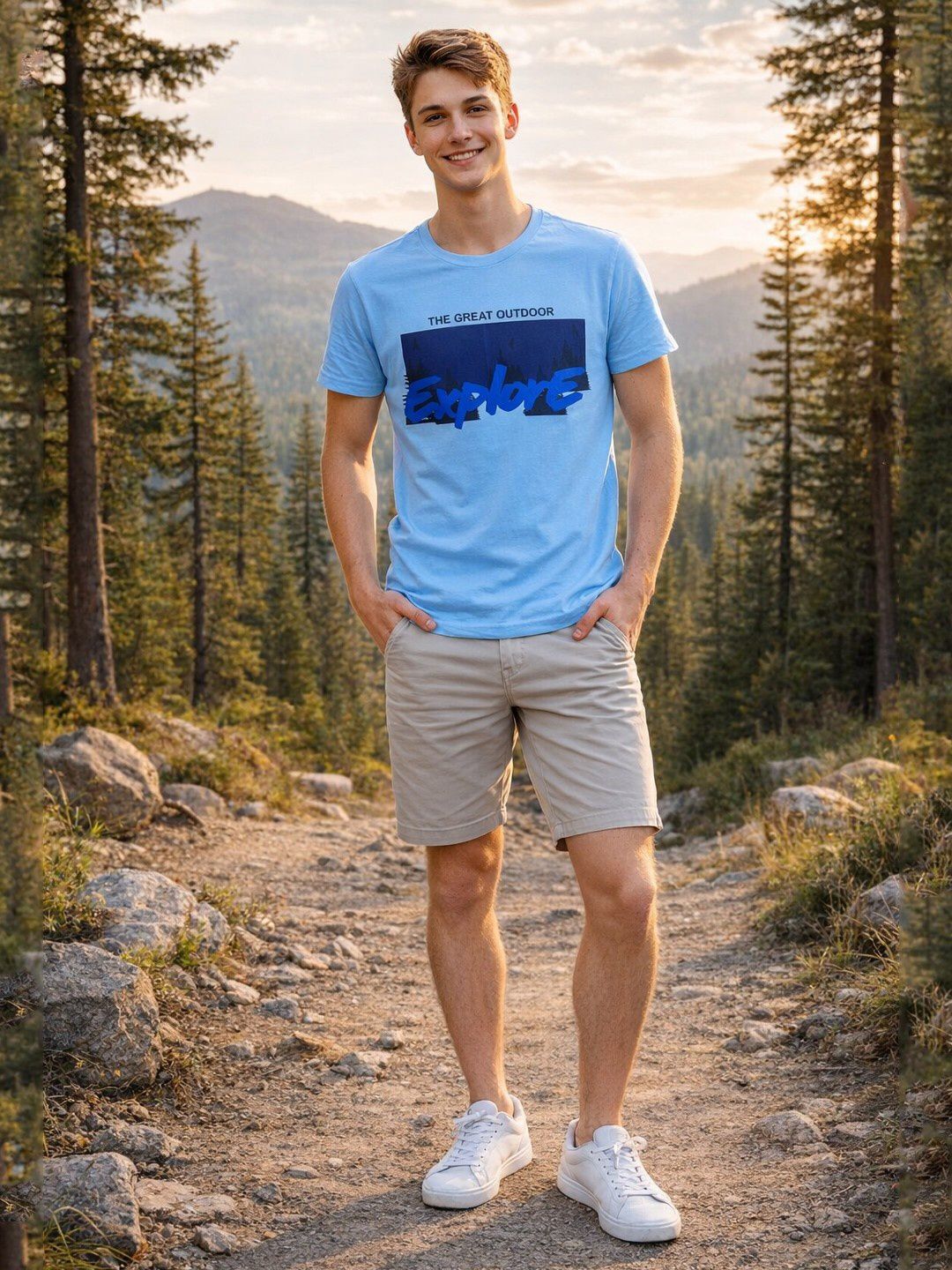 The Roadster Lifestyle Co Printed Cotton Round Neck T-shirt