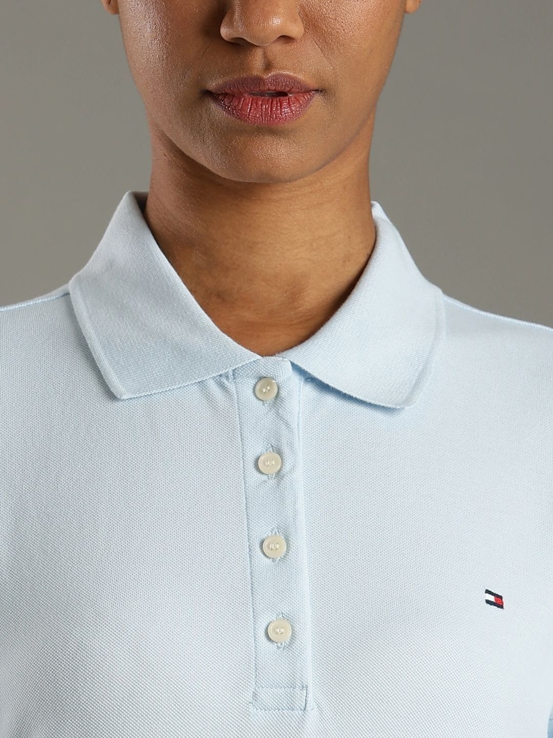 Brand Logo Polo Collar Slim Fit T-shirt