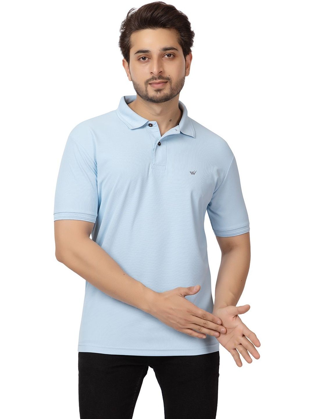 WILD COPS Men Brand Logo Polo Collar T-shirt