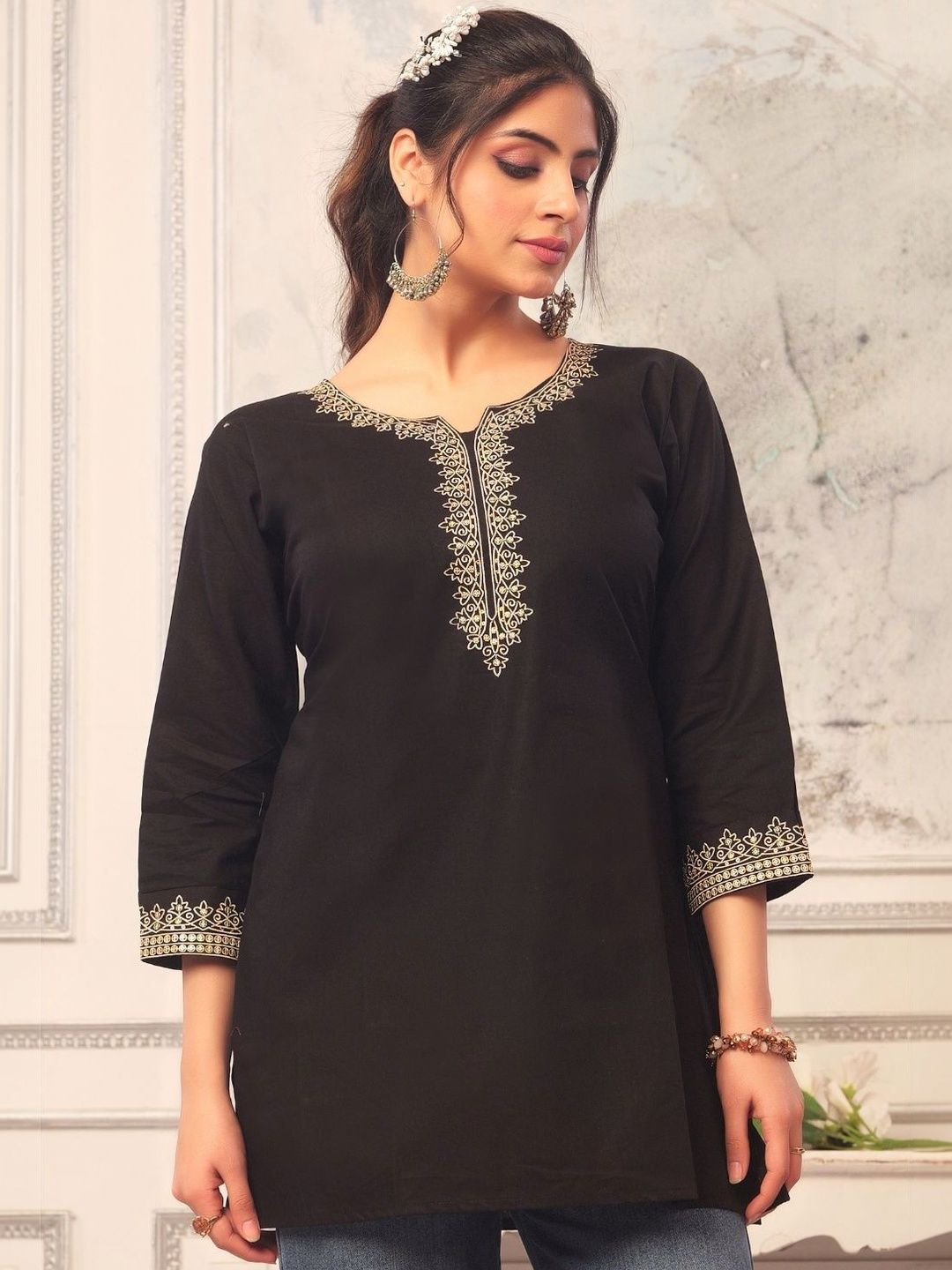 Buy GANIX FASHION THAT DEFINE YOU Embroidered Tunic - Tunics for
