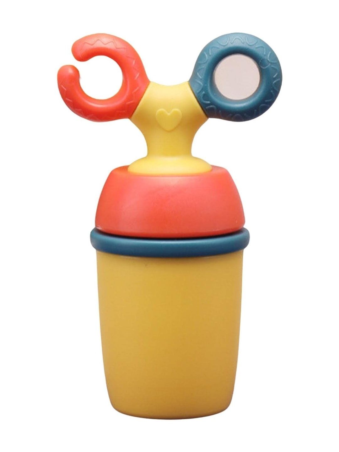 Adore Twig White Yellow & Blue BPA-Free Fruit Nibbler With Safety Head