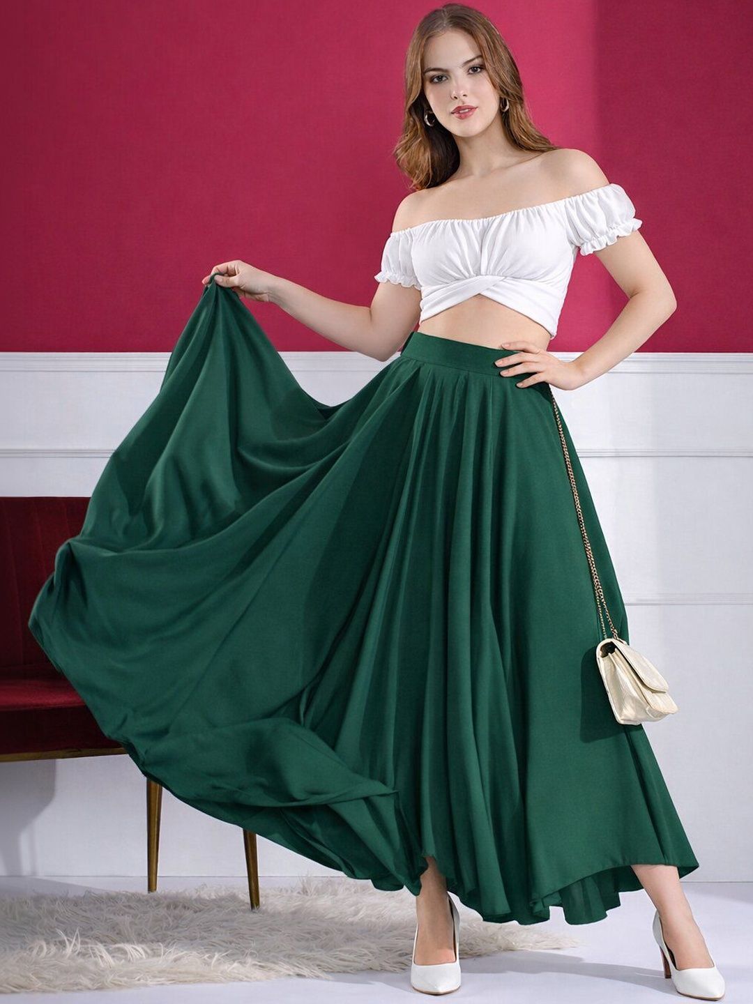 Kahara Solid Top with Skirt