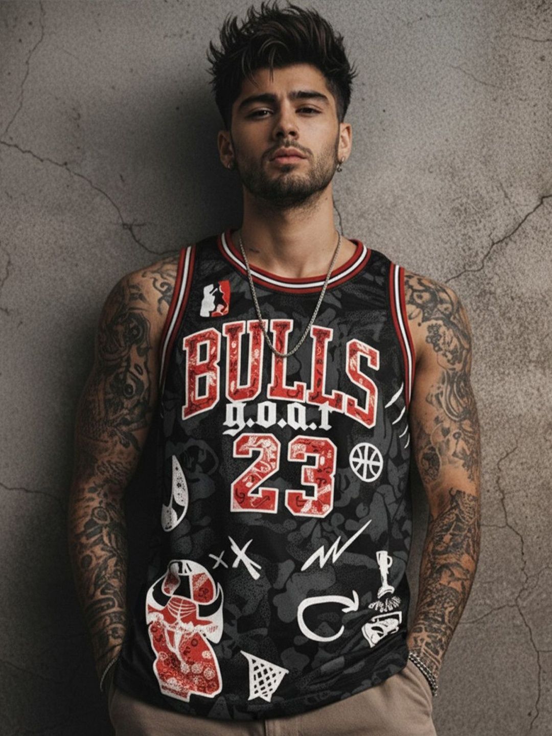 Force Men Chicago Bulls Michael Jordan Printed T-shirt