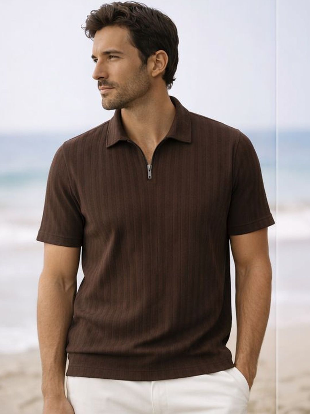 Style Go Men Polo Collar T-shirt