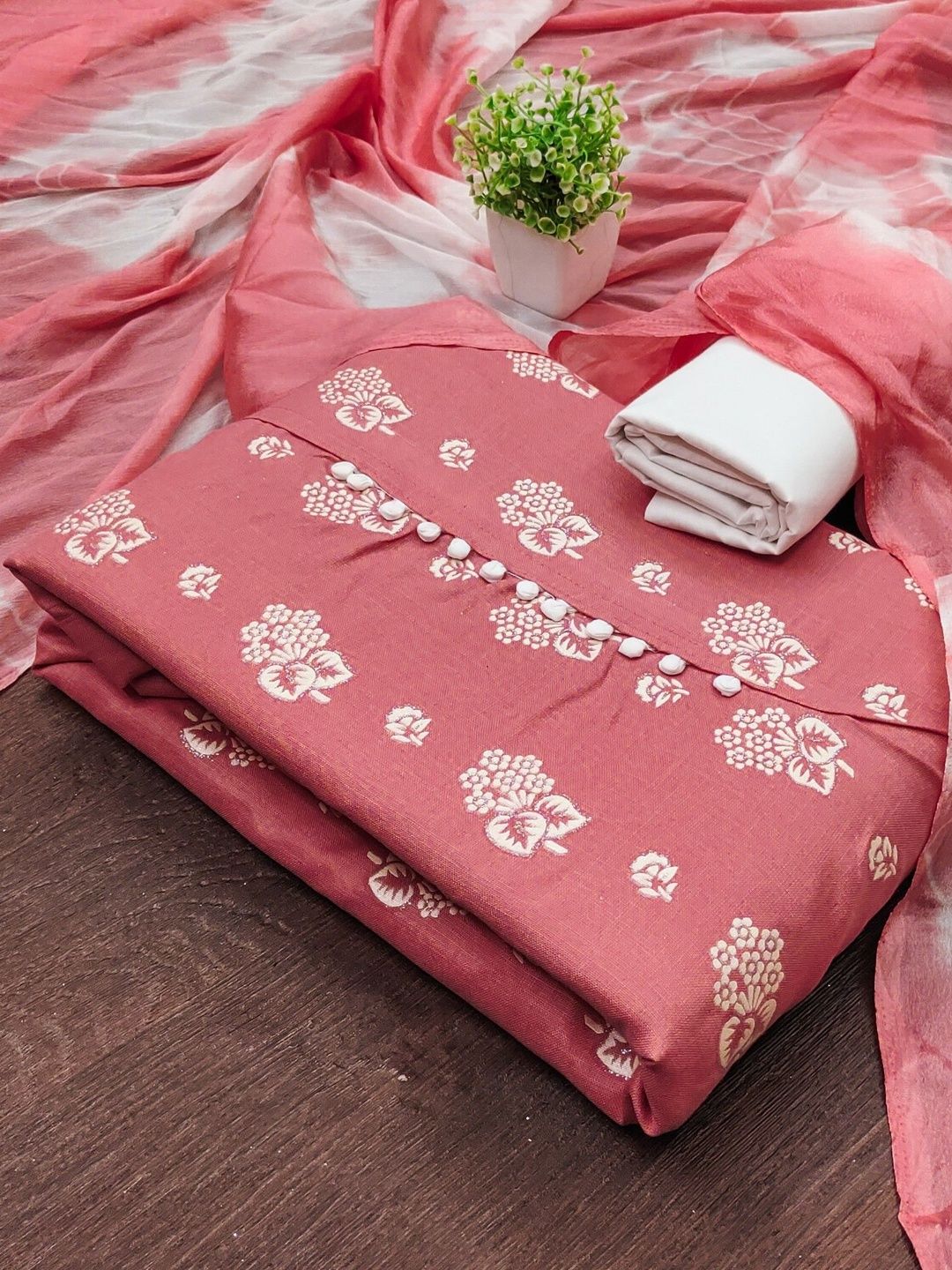 Dhaaga Ghar Printed Pure Cotton Unstitched Dress Material