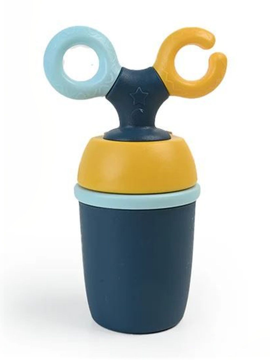 Adore Twig White Yellow & Blue BPA-Free Fruit Nibbler With Safety Head