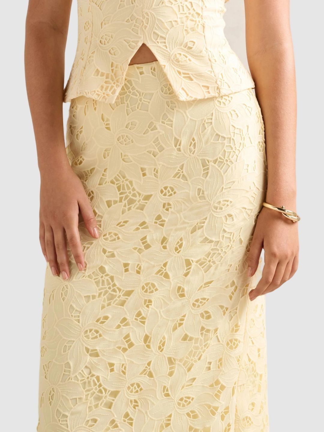 Floral Maxi Straight Skirt