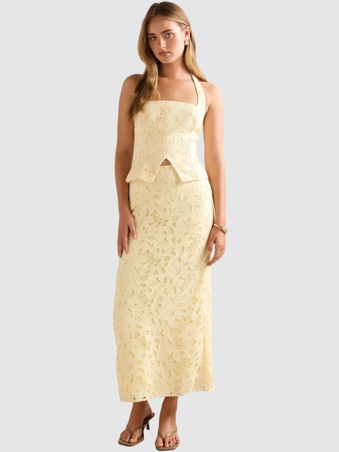 Floral Maxi Straight Skirt