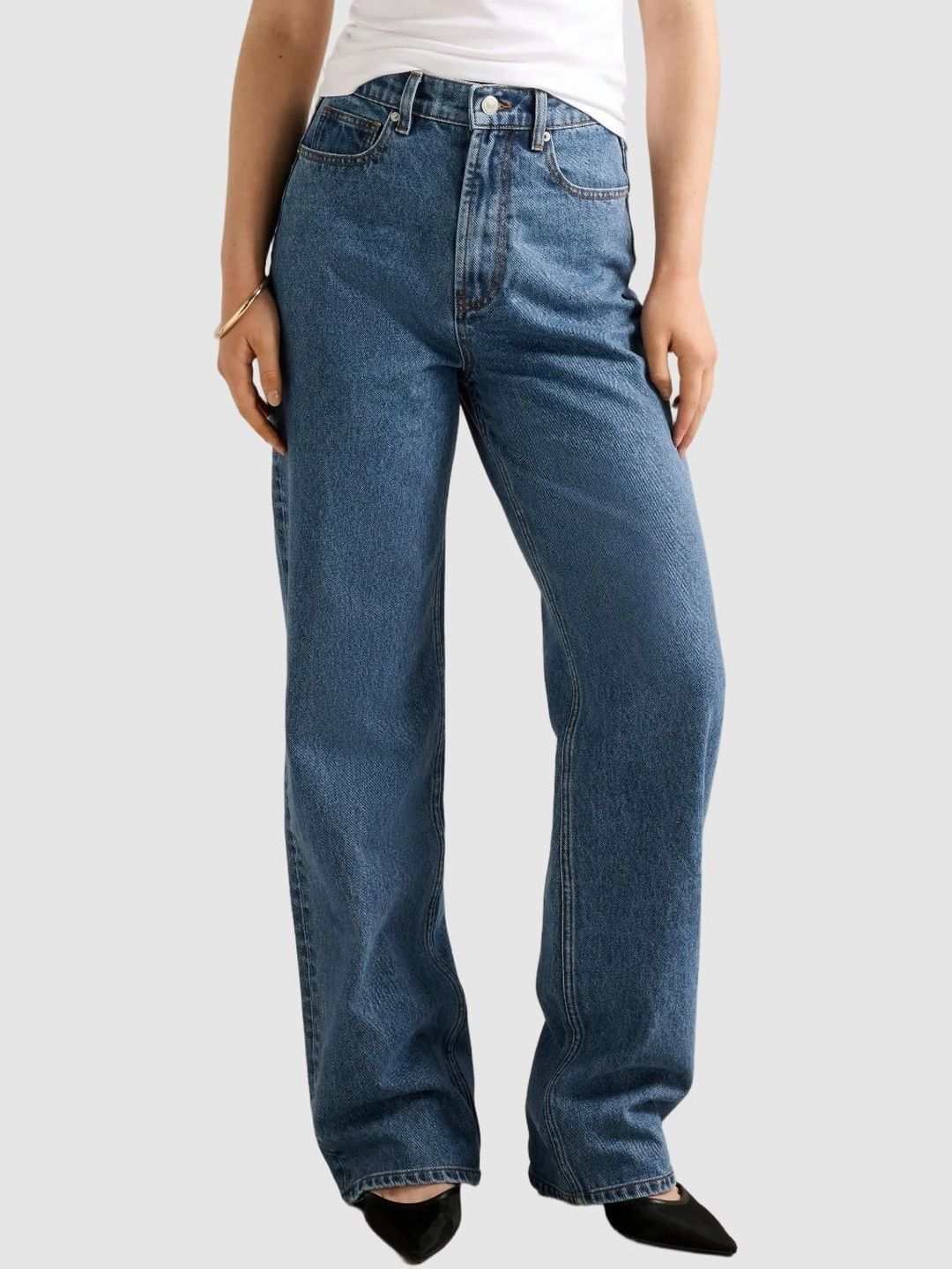 Regular Fit High-Rise Light Fade Jeans