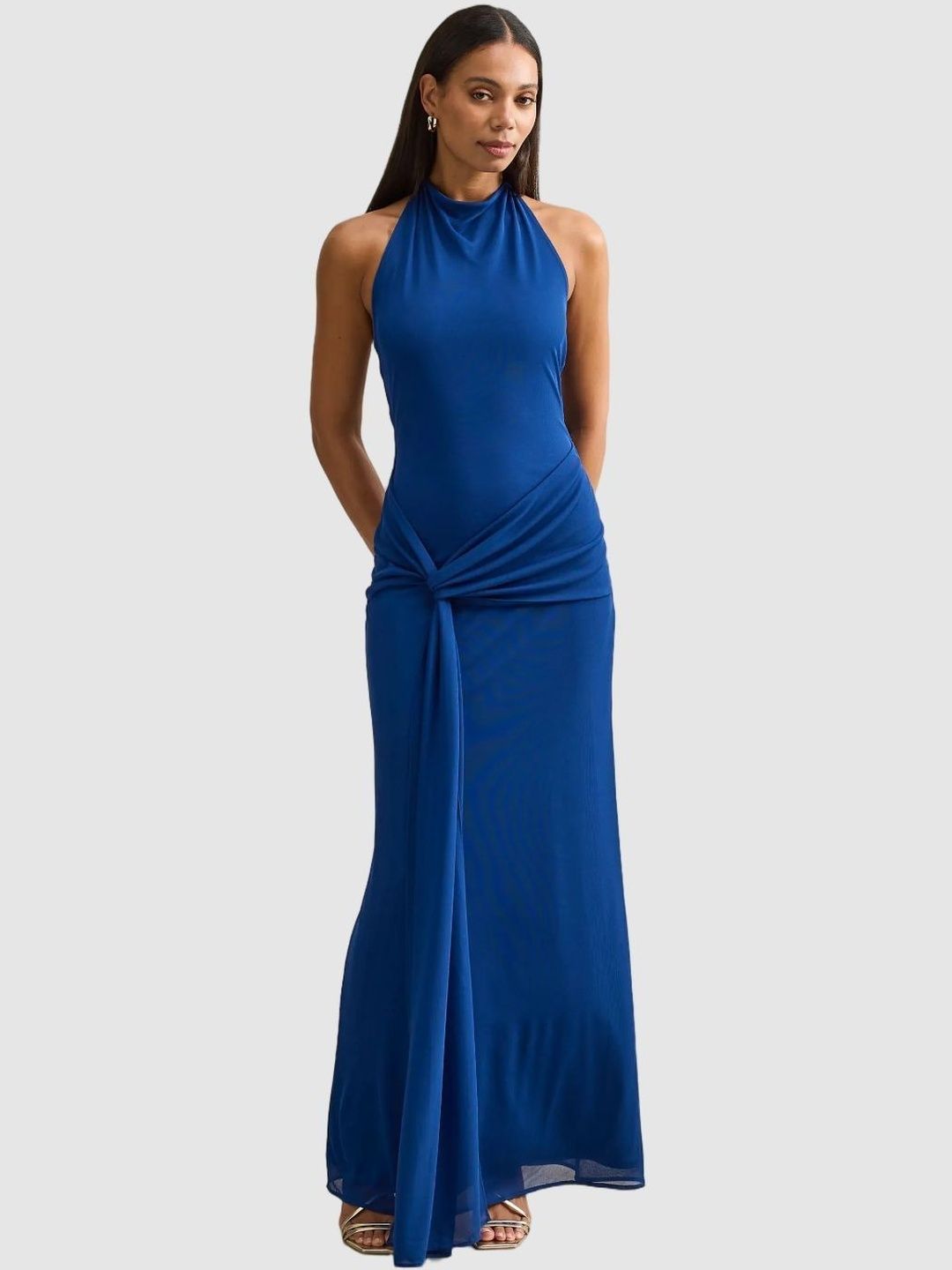 Halter Neck Sheath Maxi Dress