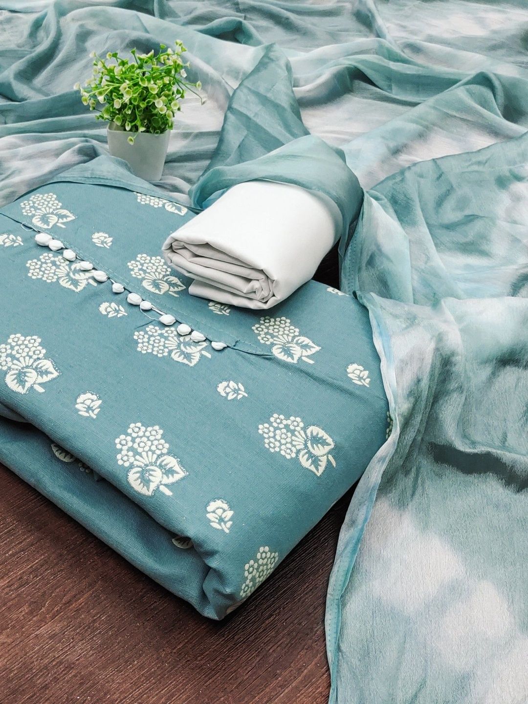 Dhaaga Ghar Printed Pure Cotton Unstitched Dress Material