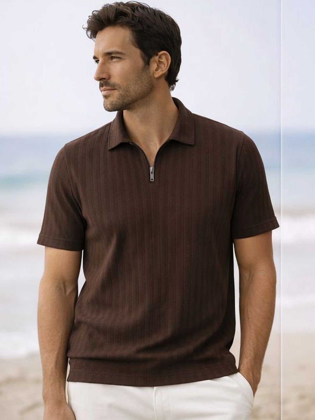 Moda Rapido Men Polo Collar T-shirt