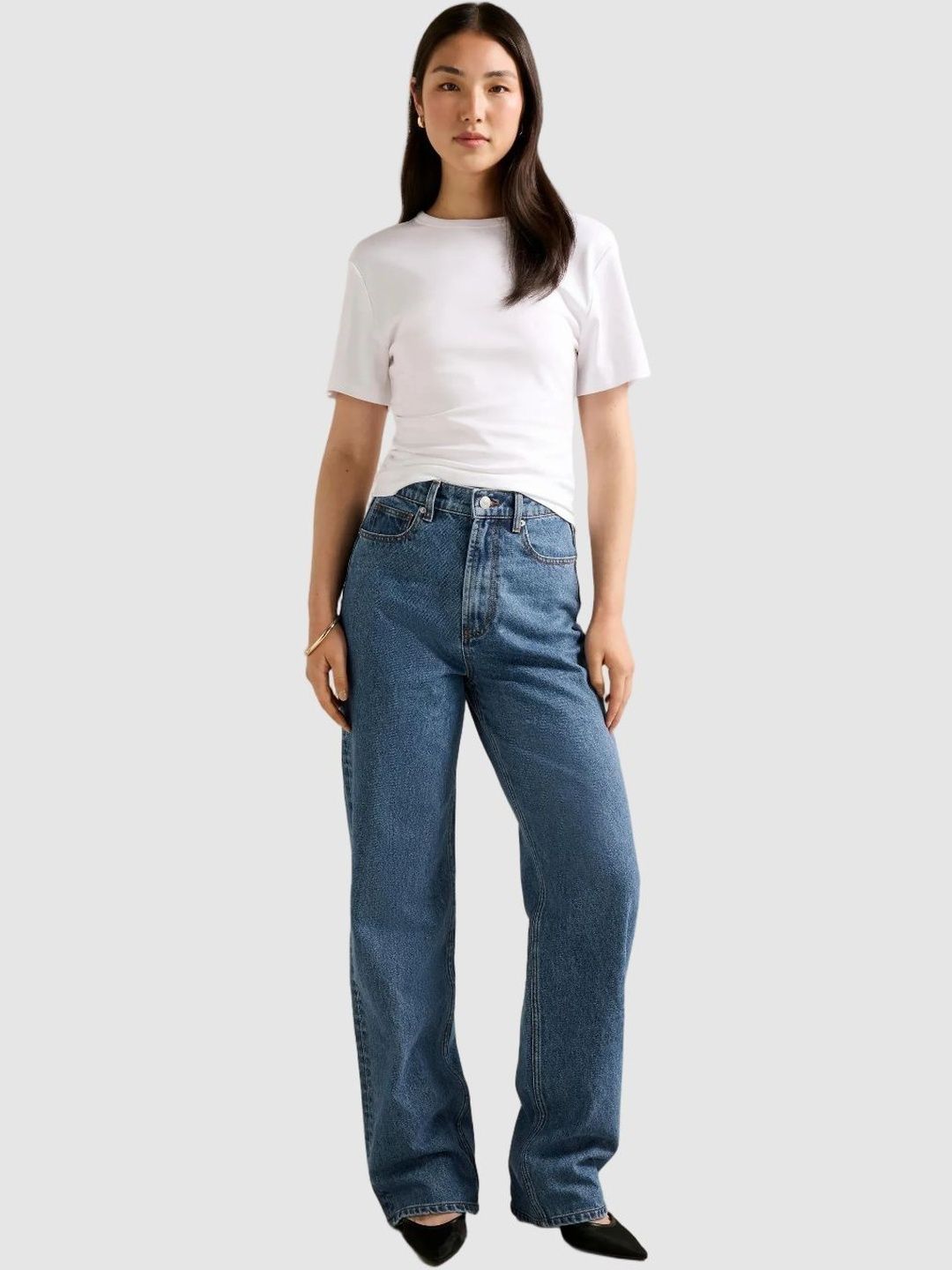 Regular Fit High-Rise Light Fade Jeans